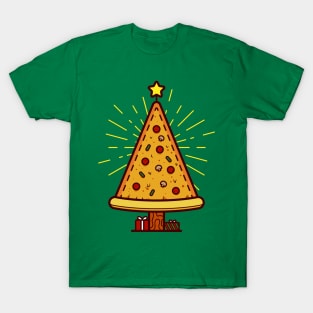 Christmas Tree Pizza T-Shirt